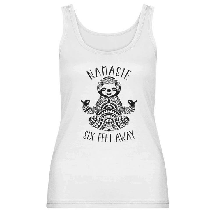 Namaste 6 Feet Away Sloth Social Distancing Women Tank Top