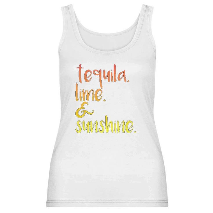 Panoware Funny Graphic Tequila Lime And Sunshine Women Tank Top