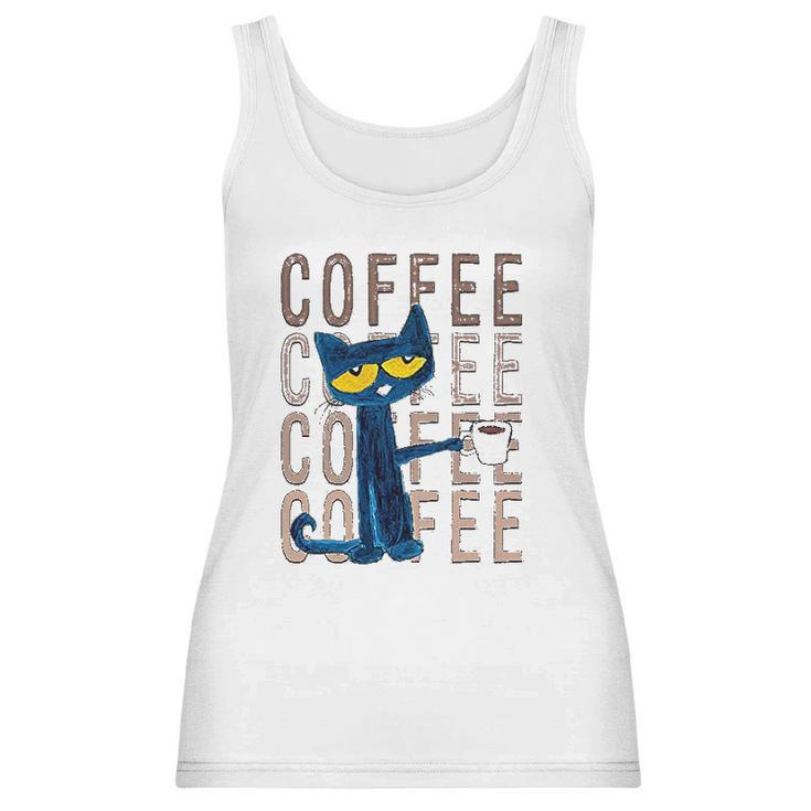 Pete The Cat Pete With Coffee Women Tank Top