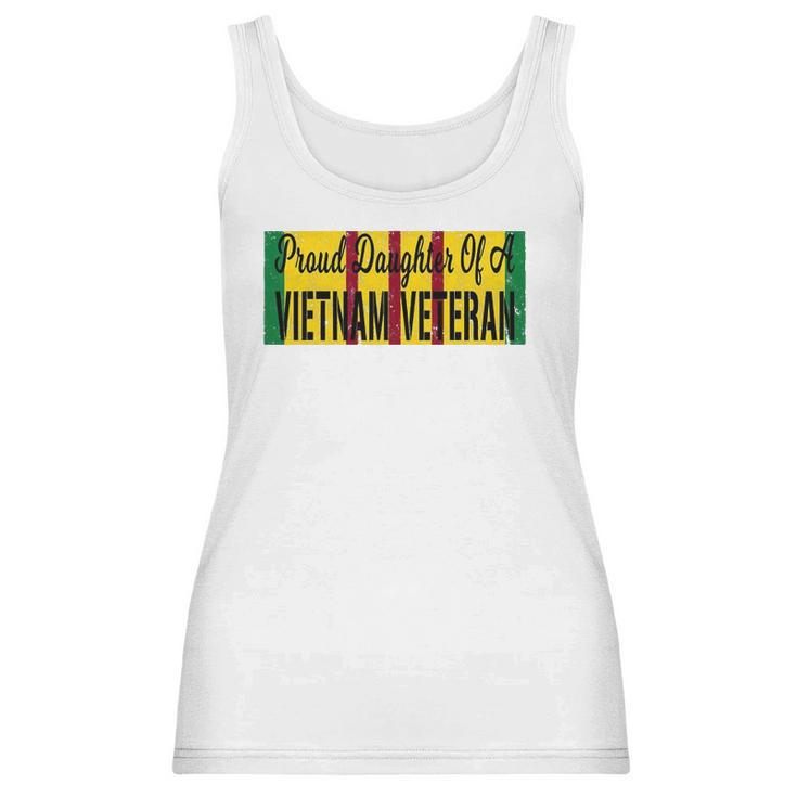 Proud Daughter Of A Vietnam Veteran Us War Service Ribbon Women Tank Top