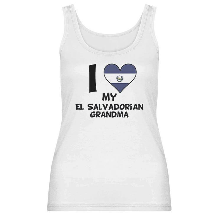 Really Awesome I Heart My El Salvadorian Grandma El Salvador Flag Baby Women Tank Top