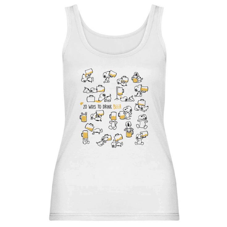 Snoopy 20 Ways To Drink Beer Shirt Women Tank Top