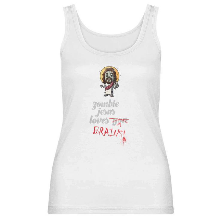 Zombie Jesus Loves You Meme Women Tank Top