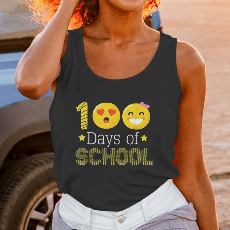 100Th Days Of School Kindergarten Teacher Emoji Women Tank Top