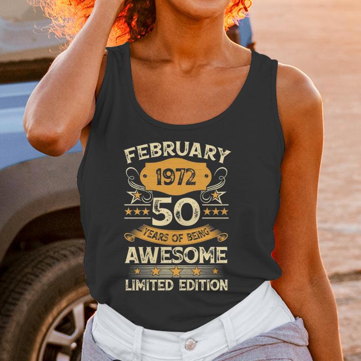 50 Years Old Gift Vintage February 1972 50Th Birthday Gift Women Tank Top