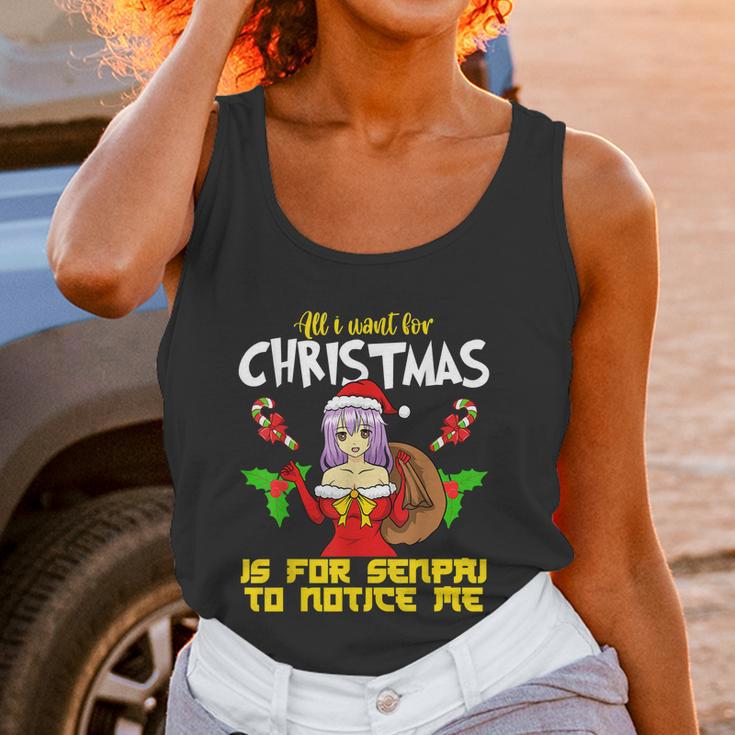 Anime Manga Gaming Cosplay Merry Christmas Senpai Notice Me Women Tank Top