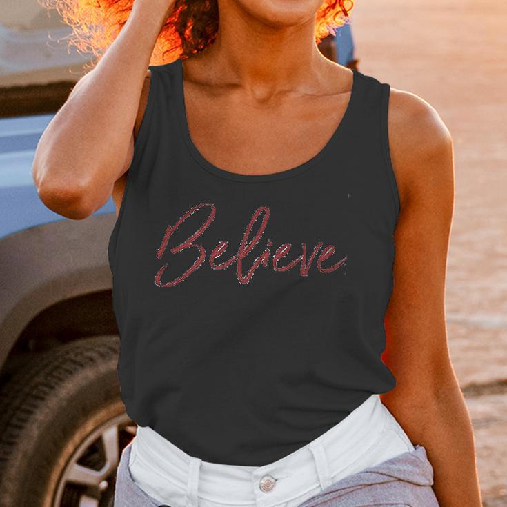 Apparel Kids Believe Christmas Red Raglan Women Tank Top