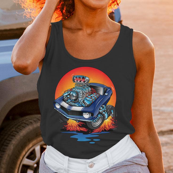 Awesome Classic Sixties Muscle Car Funny Hot Rod Cartoon Women Tank Top