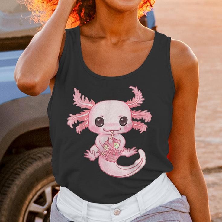 Axolotl Pastel Goth Strawberry Milk Shake Anime Aesthetic Men Women T-Shirt Graphic Print Casual Unisex Tee Women Tank Top