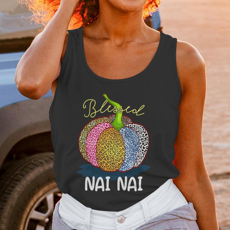 Blessed Nai Nai Pumpkin Leopard Art Grandma Gift Thanksgivin Gift Women Tank Top