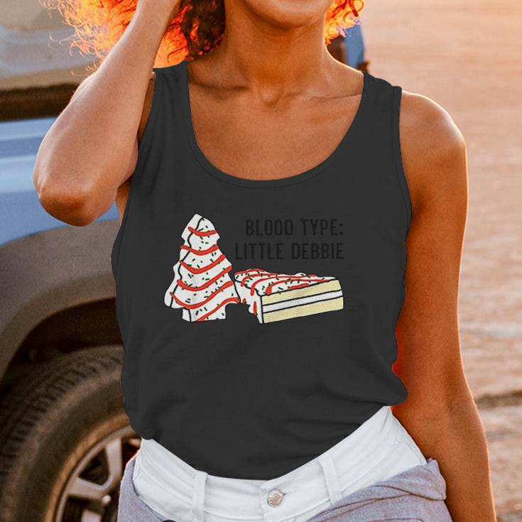 Blood Type Little Debbie Inspired Christmas Tree Snack Cake Women Tank Top