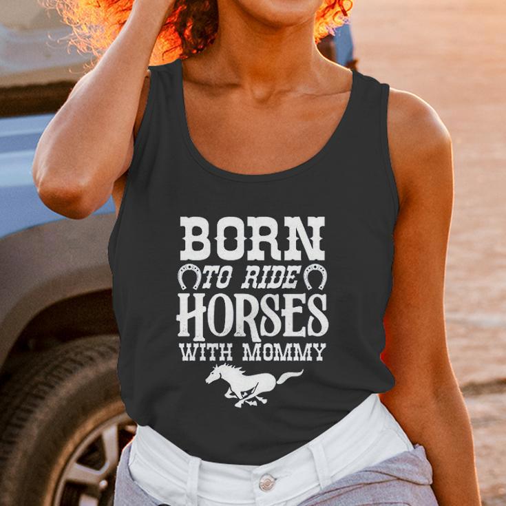 Born To Ride Horses With Mommy Baby Bodysuit One Piece Romper Or Toddler Women Tank Top