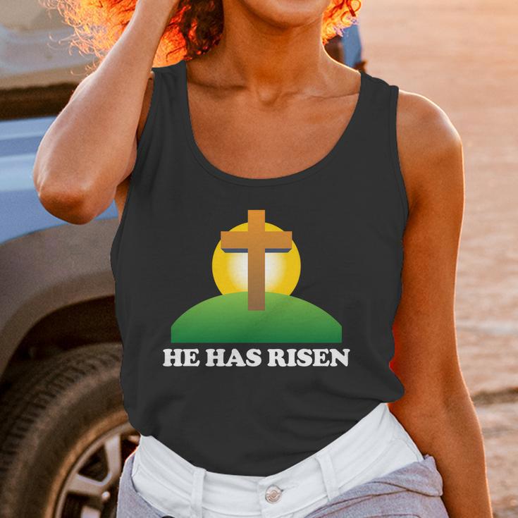 Christian Easter He Has Risen Christianity Cross Women Tank Top