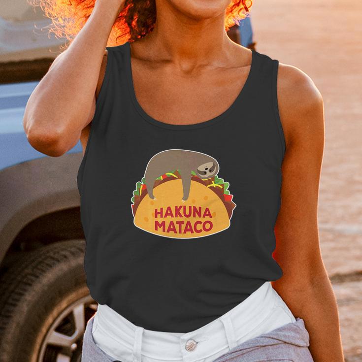 Cute Funny Cinco De Mayo Hakuna Mataco Sloth Taco Gift Women Tank Top