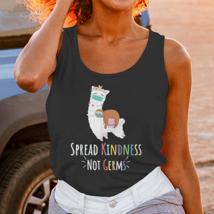 Cute Llama And Sloth Spread Kindness Not Germs Social Distancing Women Tank Top