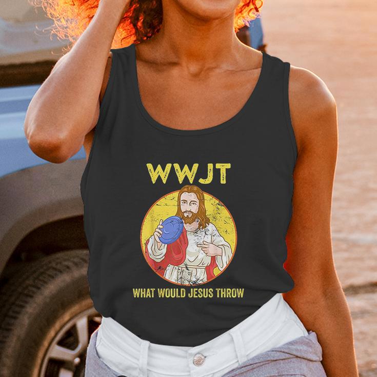 Disc Golf Shirt What Would Jesus Throw Frisbee Golf Women Tank Top