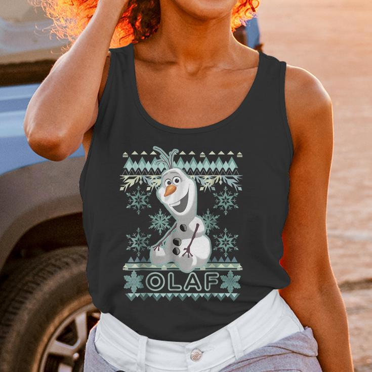 Disney Frozen Olaf Ugly Christmas Sweater Graphic T-Shirt Women Tank Top