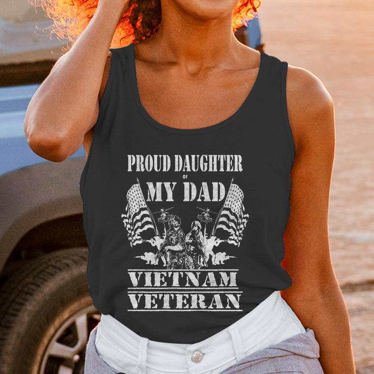 Distressed Proud Daughter Dad Vietnam Veteran Military Gift Graphic Design Printed Casual Daily Basic Women Tank Top