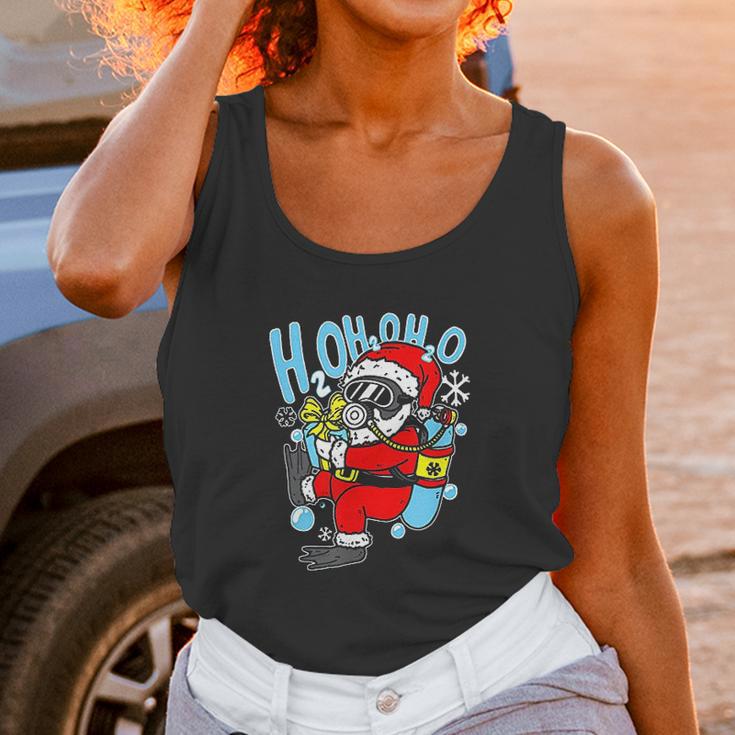 Diving Santa H2o H2o H2o Funny Christmas Dive Scuba Diver Women Tank Top