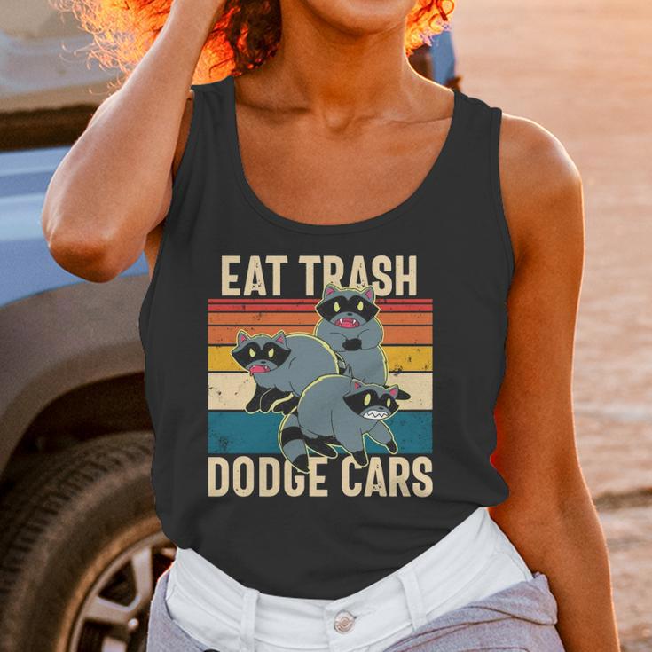 Eat Trash Dodge Cars Retro Raccoon Trash Panda Funny Raccoon Women Tank Top