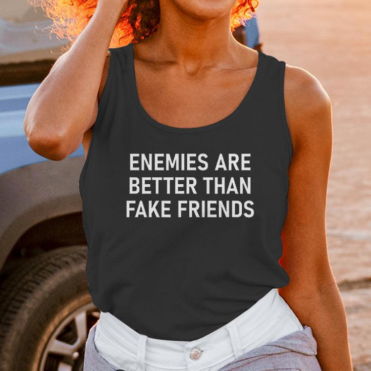 Enemies Are Better Thank Fake Friends Funny Sarcastic Women Tank Top