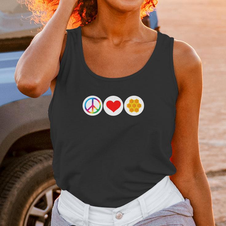 Funny Beekeeping Peace Love Honey Bee Women Tank Top