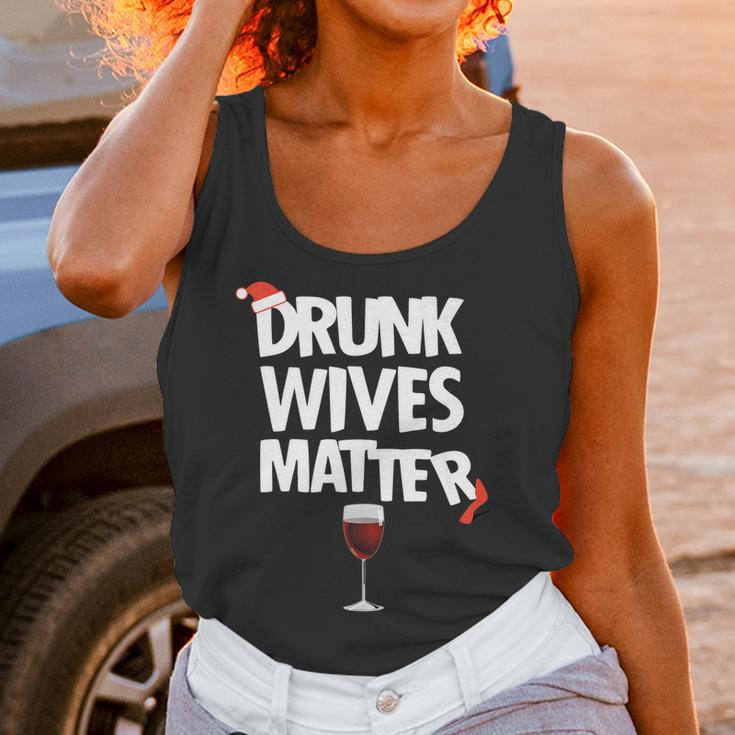 Funny Drunk Wives Matter Christmas Wife Drinking Wine Women Tank Top