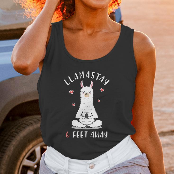 Funny Llama Social Distancing Llamastay 6 Feet Away Women Tank Top