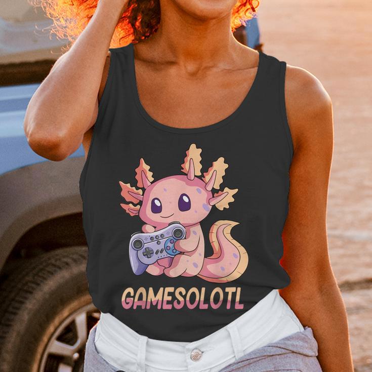 Gamesolotl Axolotl Video Gamer Kawaii Pastel Goth Anime Boys V4 Men Women T-Shirt Graphic Print Casual Unisex Tee Women Tank Top