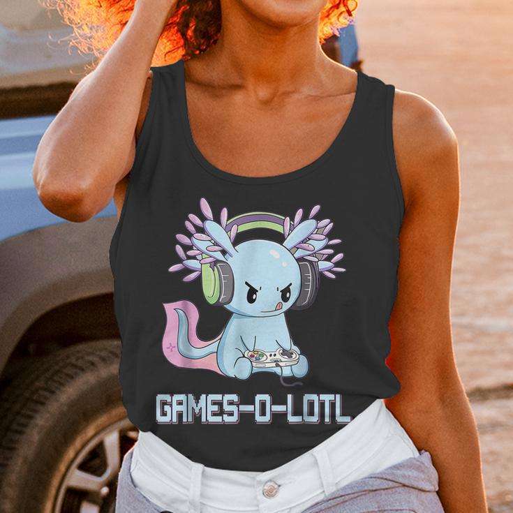 Gamesolotl Axolotl Video Gamer Kawaii Pastel Goth Anime Gift Men Women T-Shirt Graphic Print Casual Unisex Tee Women Tank Top