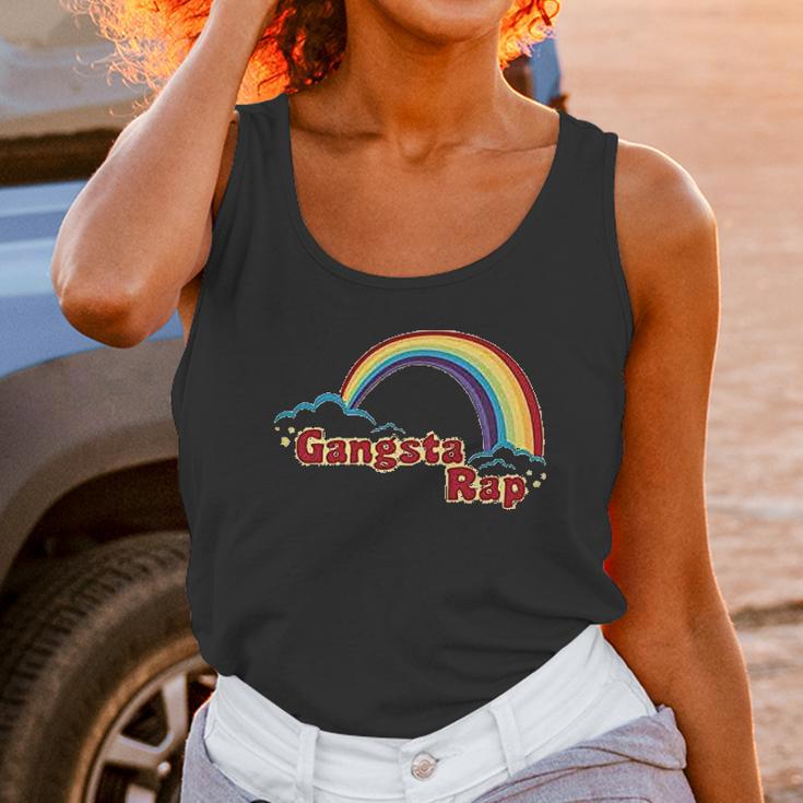 Gangsta Rap Retro Rainbow Funny Music Graphic Women Tank Top