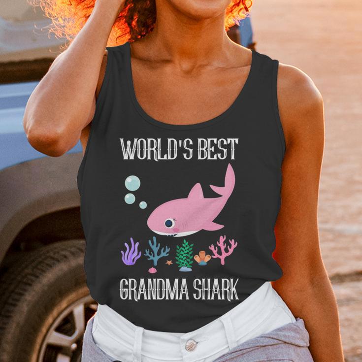 Grandma Gift Worlds Best Grandma Shark Women Tank Top