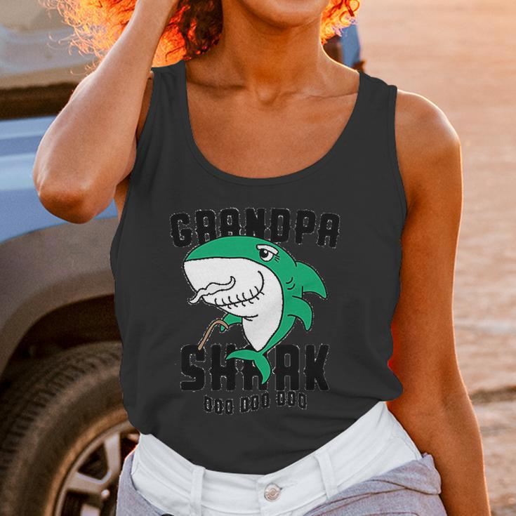 Grandpa Shark Daddy Grandfather Halloween Christmas Women Tank Top