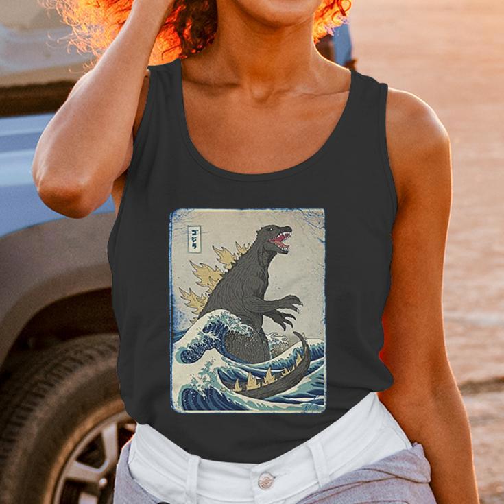 The Great Godzilla Off Kanagawa Funny Women Tank Top