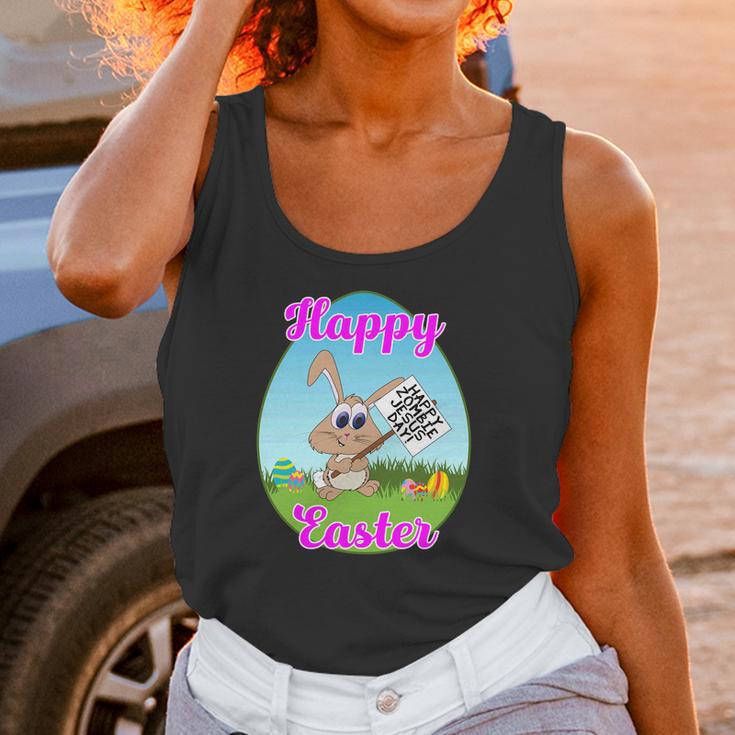 Happy Easter Happy Zombie Jesus Day Bunny Protestor Women Tank Top