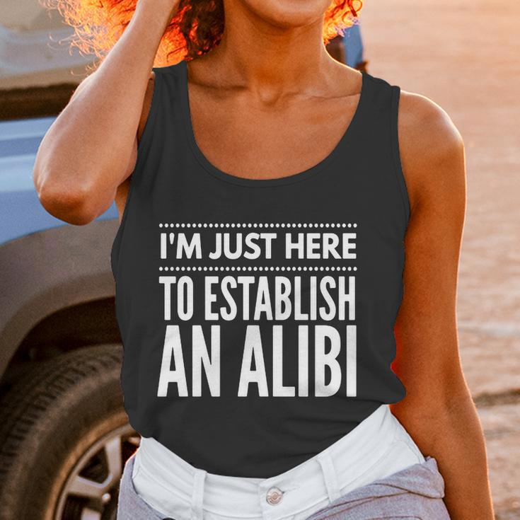 I Am Just Here To Establish An Alibi Wine Lovers Funny Tshirt Women Tank Top