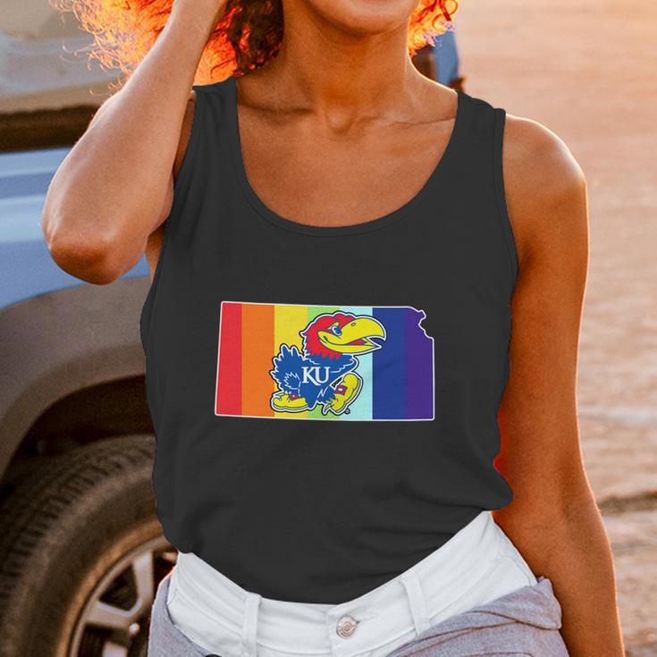 Kansas Jayhawks Rainbow Women Tank Top