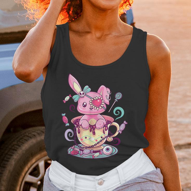 Kawaii Pastel Goth Cute Creepy Rabbit Menhera Occult Bunny Men Women T-Shirt Graphic Print Casual Unisex Tee Women Tank Top