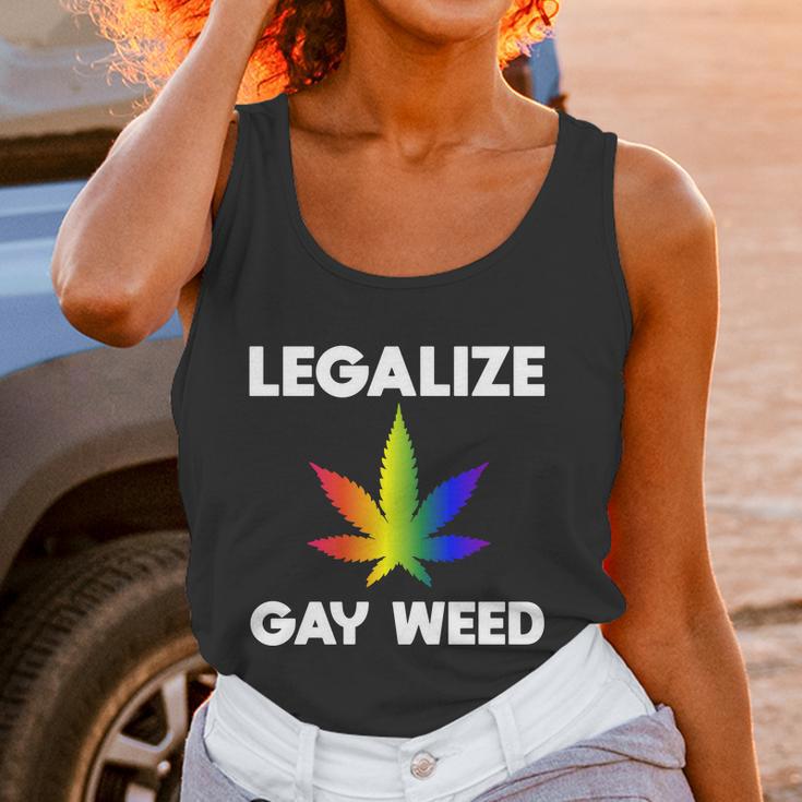 Legalize Gay Weed Rainbow Pride Flag Lgbtq Cool Lgbt Gift Graphic Design Printed Casual Daily Basic Women Tank Top