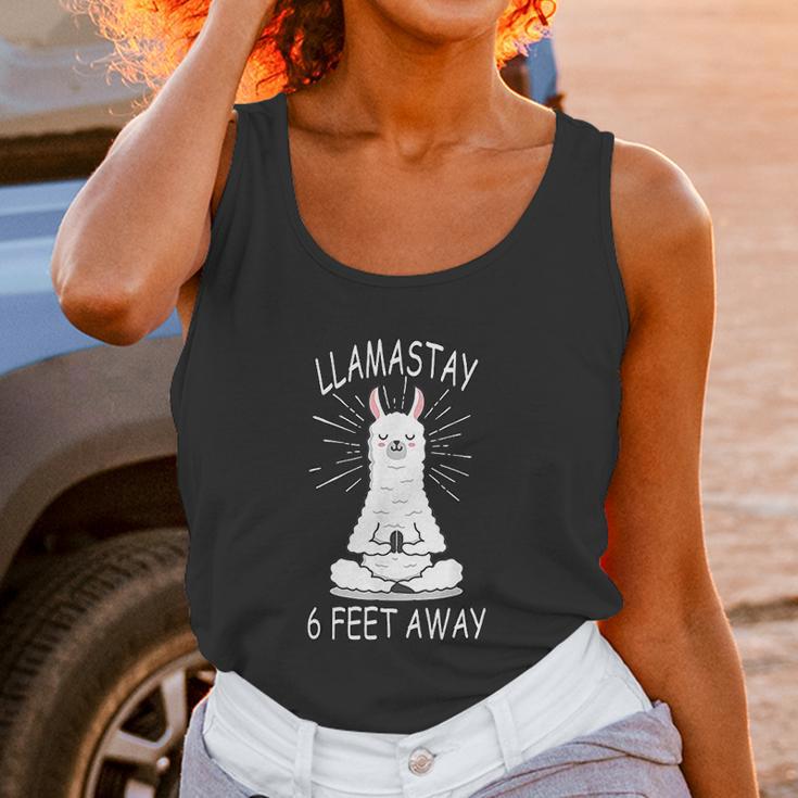 Llama Stay 6 Feet Away Funny Llama Social Distancing Women Tank Top