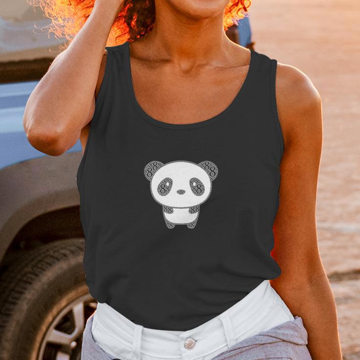 Lucky Number 8 Panda Bear Word Cloud Women Tank Top