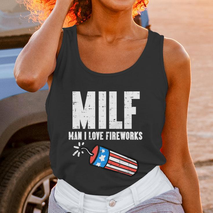 Milf Man I Love Fireworks Funny July 4Th Patriotic Men Women Women Tank Top