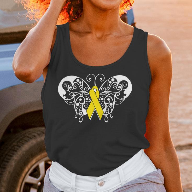 Neuroblastoma Awareness Ribbon Butterfly Women Tank Top