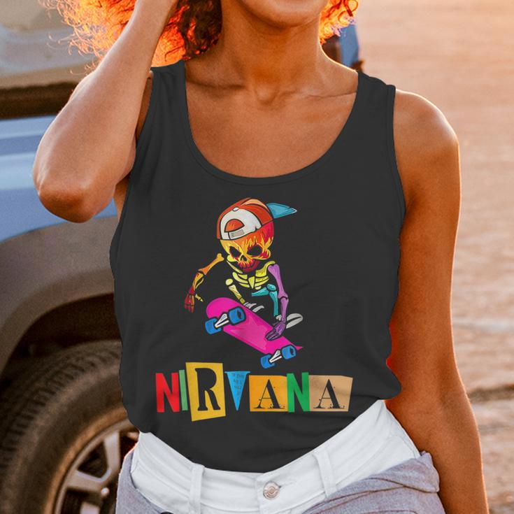 Nirvanas Skateboard Skelton V3 Men Women T-Shirt Graphic Print Casual Unisex Tee Women Tank Top