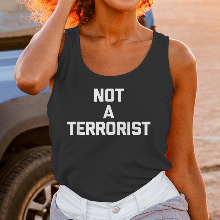 Not A TerroristFunny Saying Sarcastic Novelty Humor Women Tank Top