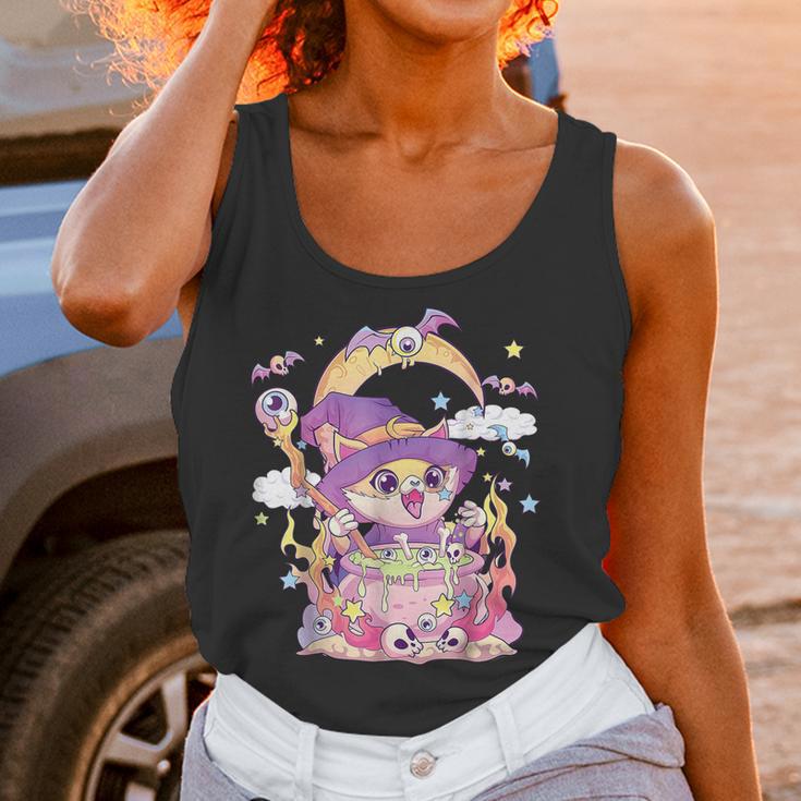 Pastel Goth Wiccan Cat Cute Creepy Witchy Cat Halloween Men Women T-Shirt Graphic Print Casual Unisex Tee Women Tank Top