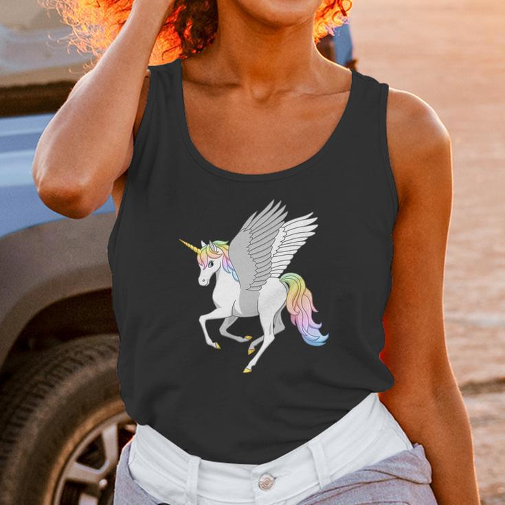 Pretty Flying Horse Rainbow Unicorn Pegasus Women Tank Top