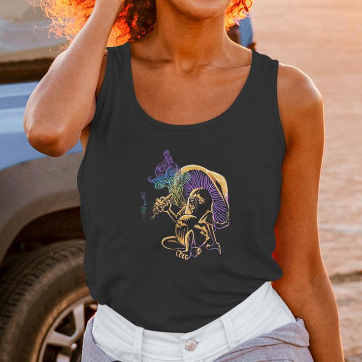 Psychedelic Magic Mushroom Smoking A Human Women Tank Top