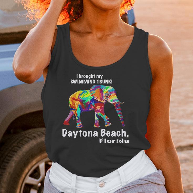 Rainbow Elephant Daytona Beach Florida Tee Women Tank Top