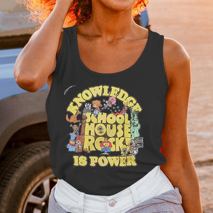 Ripple Junction Schoolhouse Rock Knowledge Is Power Logo Group Adult Women Tank Top